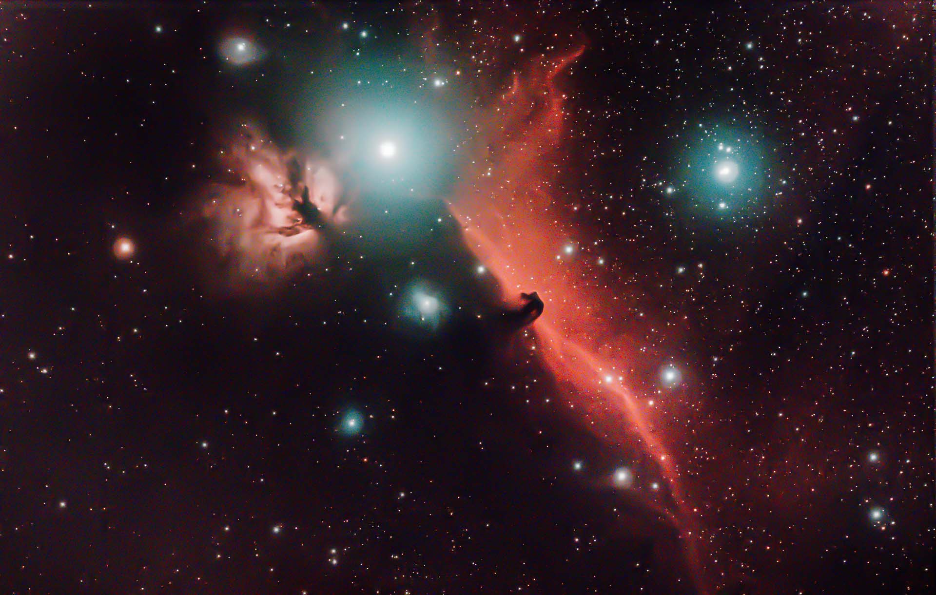 Wider field of view of the Horsehead.