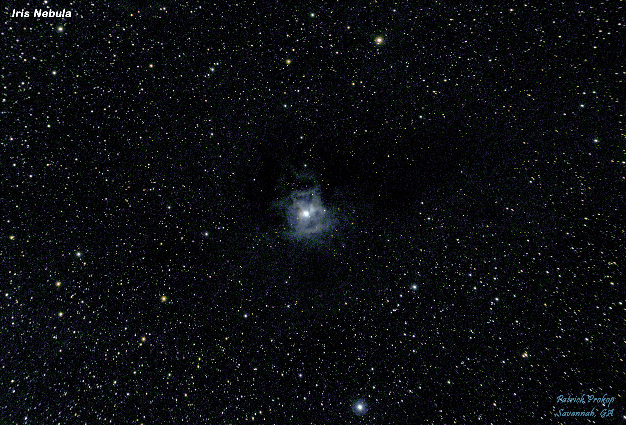 The Iris Nebula, Full View, September 29, 2019 ... Click on image for larger view