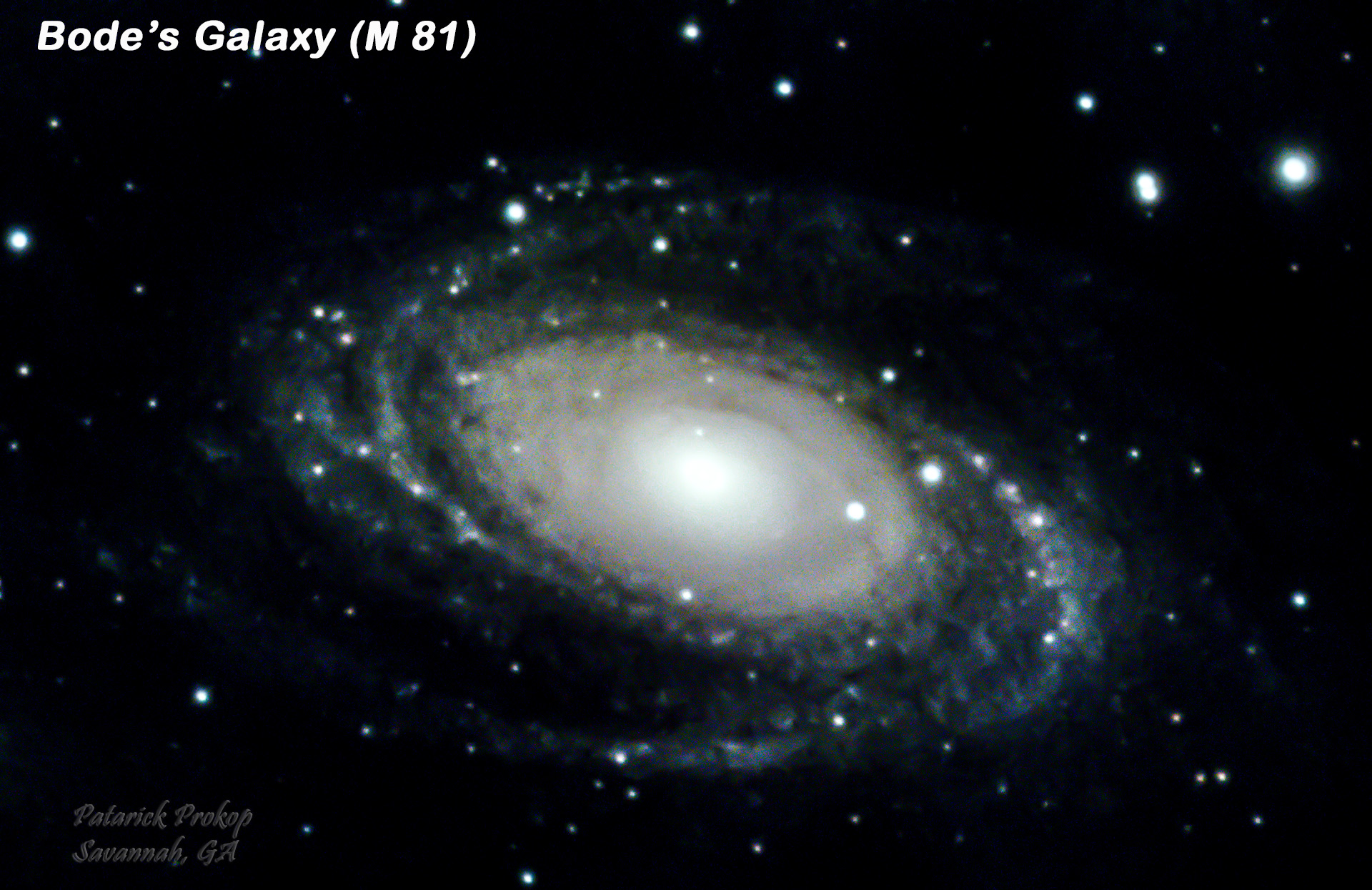 Bode's Galaxy, M81, January 31, 2019  ... Click on image for larger view